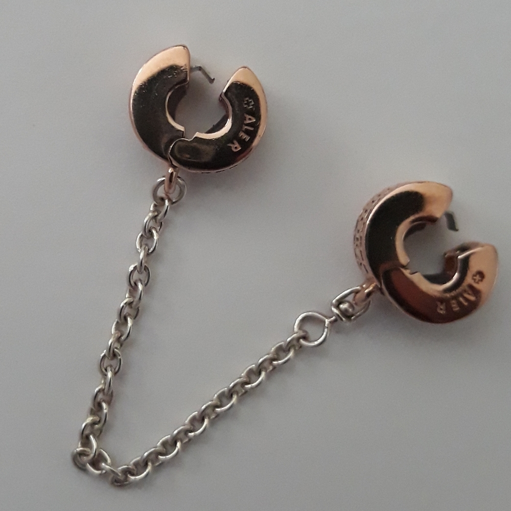 New Pandora Rose Gold/Sterling Silver Safety Chain - Picture 3 of 4